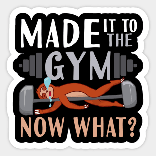 Made It To The Gym Now What? Sloth Sticker